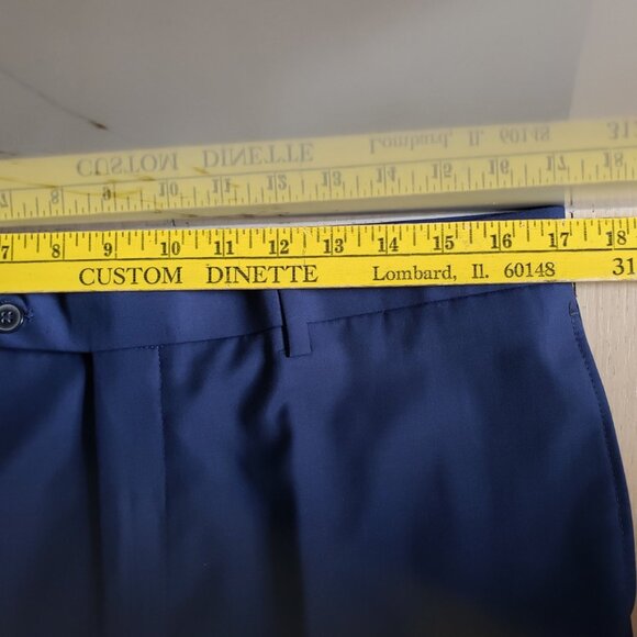 English Laundry 2Pc Suit Men’s 42R 35W Navy Blue 2-Piece Modern Fit Blazer Pants - Picture 12 of 14